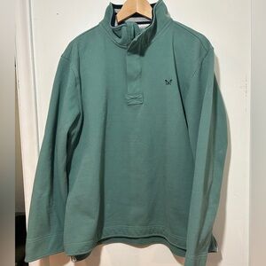 3/4 zip Crew Clothing Company green  Pullover Sweatshirt Size XXL